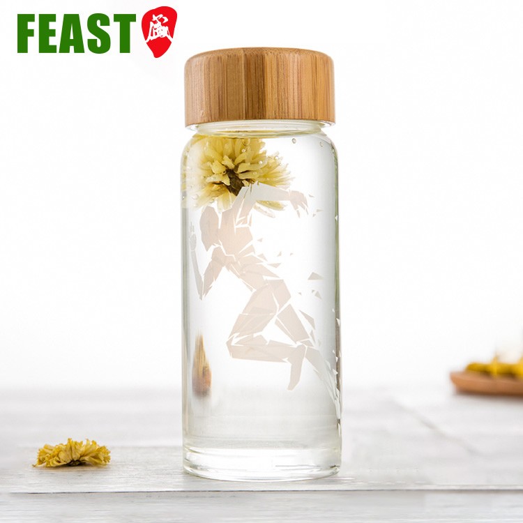 Customized Item Durable Bamboo lid For Glass Water Bottle