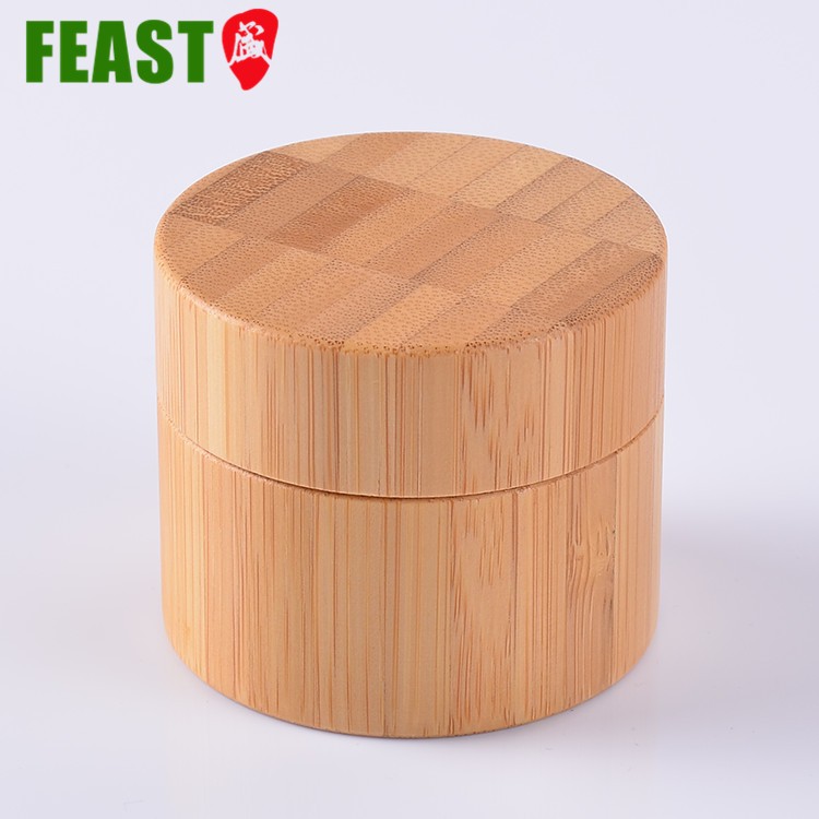 50g 100g 150g Eco Friendly Glass Cosmetic Storage Jar with bamboo lid 50g bamboo jar