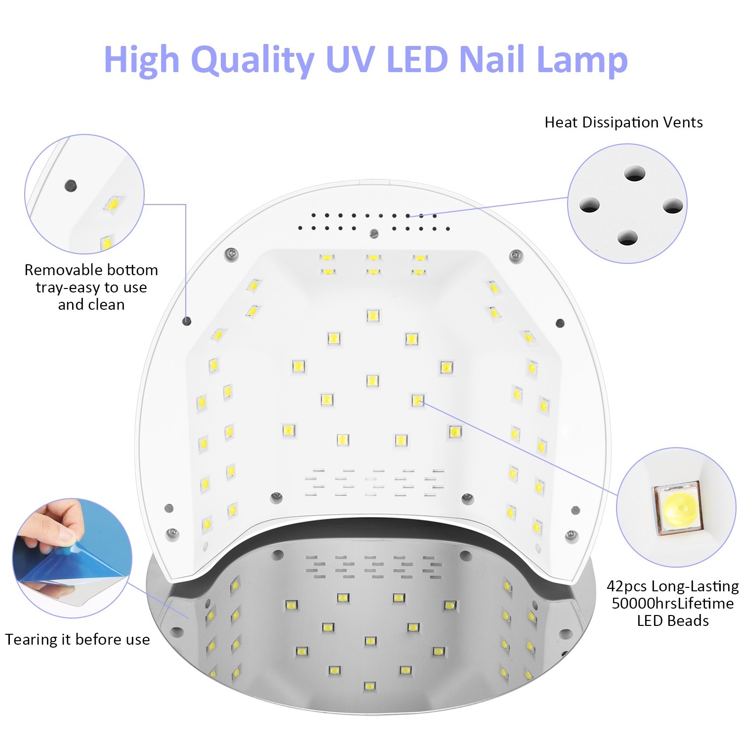 2023 New Salon i2 Pro 80w Sun Uv Led Gel Dryer Nail Lamp for Nails Art