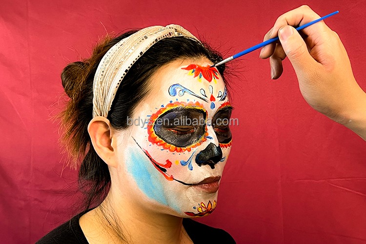 Hottest 30g split cake facepaint water based glow in the dark non toxic body art paint