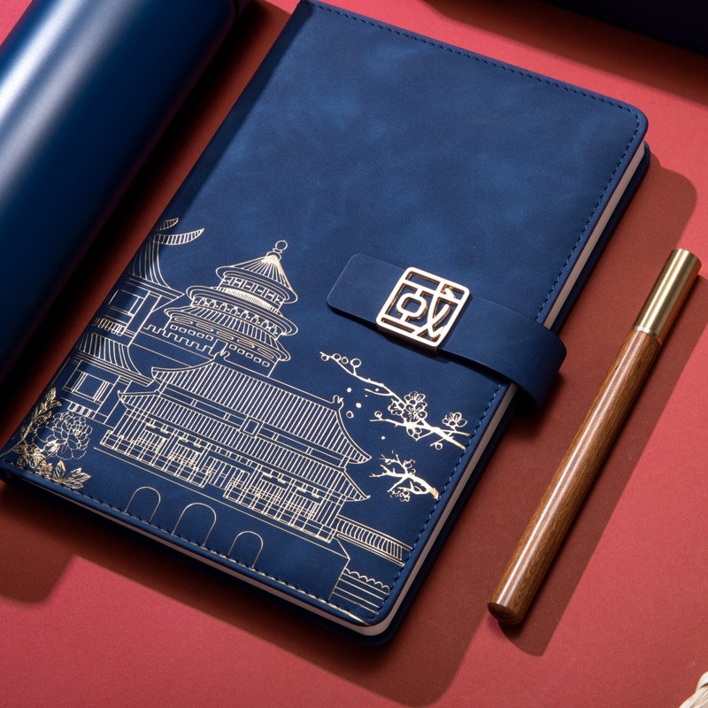 Business Gift Items Set Promotional Office Spiral Daily Journal Planner Notebook And Pen Gift Stationery Box Set