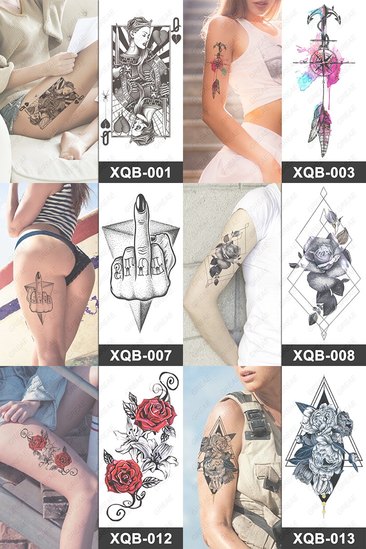 Hot Sale Lotus Flower Tattoo Sticker Waterproof Custom Temporary Tattoos