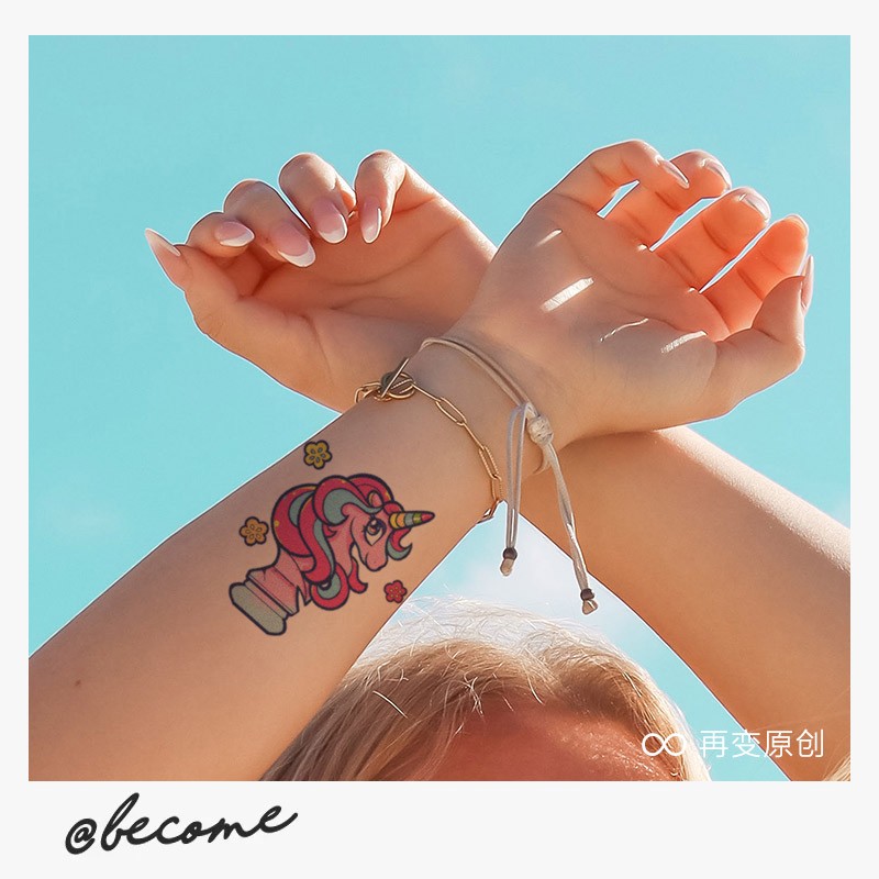 Custom simple small party gify fish animal for kids waterproof tattoo korean japan water transfer last 3 days full colors tattoo