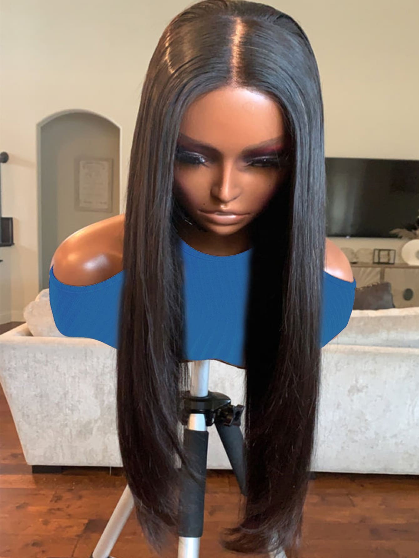 Bone Straight Lace Frontal Wig Natural Transparent Lace Front Human Hair Wigs Raw Indian Virgin 180% Density Human Hair Wigs