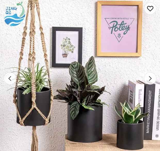 jingqi 2023 wholesale high quality cheap small volcanic rock flower pots & planters for indoor plants