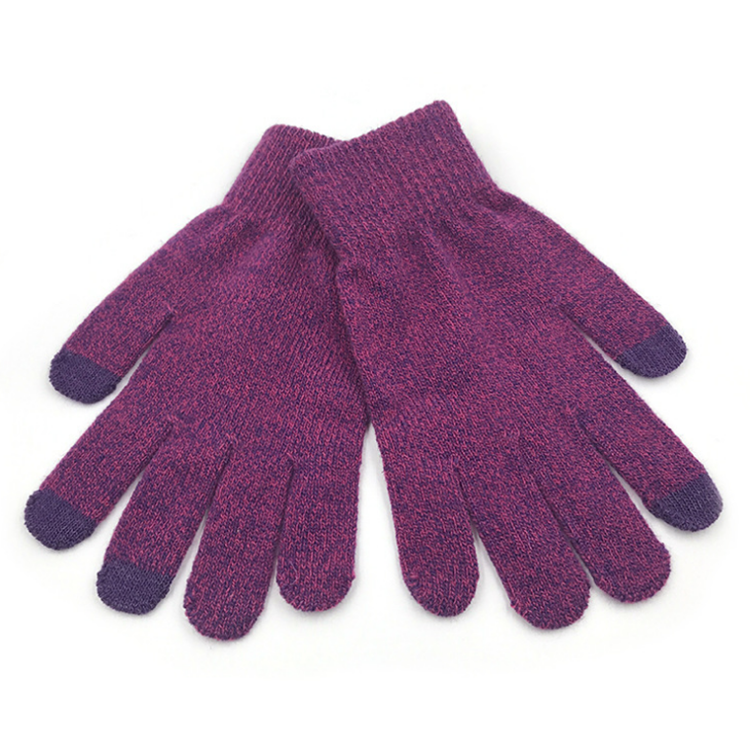 Acrylic Mitten Smart Phone Screen Common Warm Solid Knit Mittens Touchscreen gloves For Men Women Kids