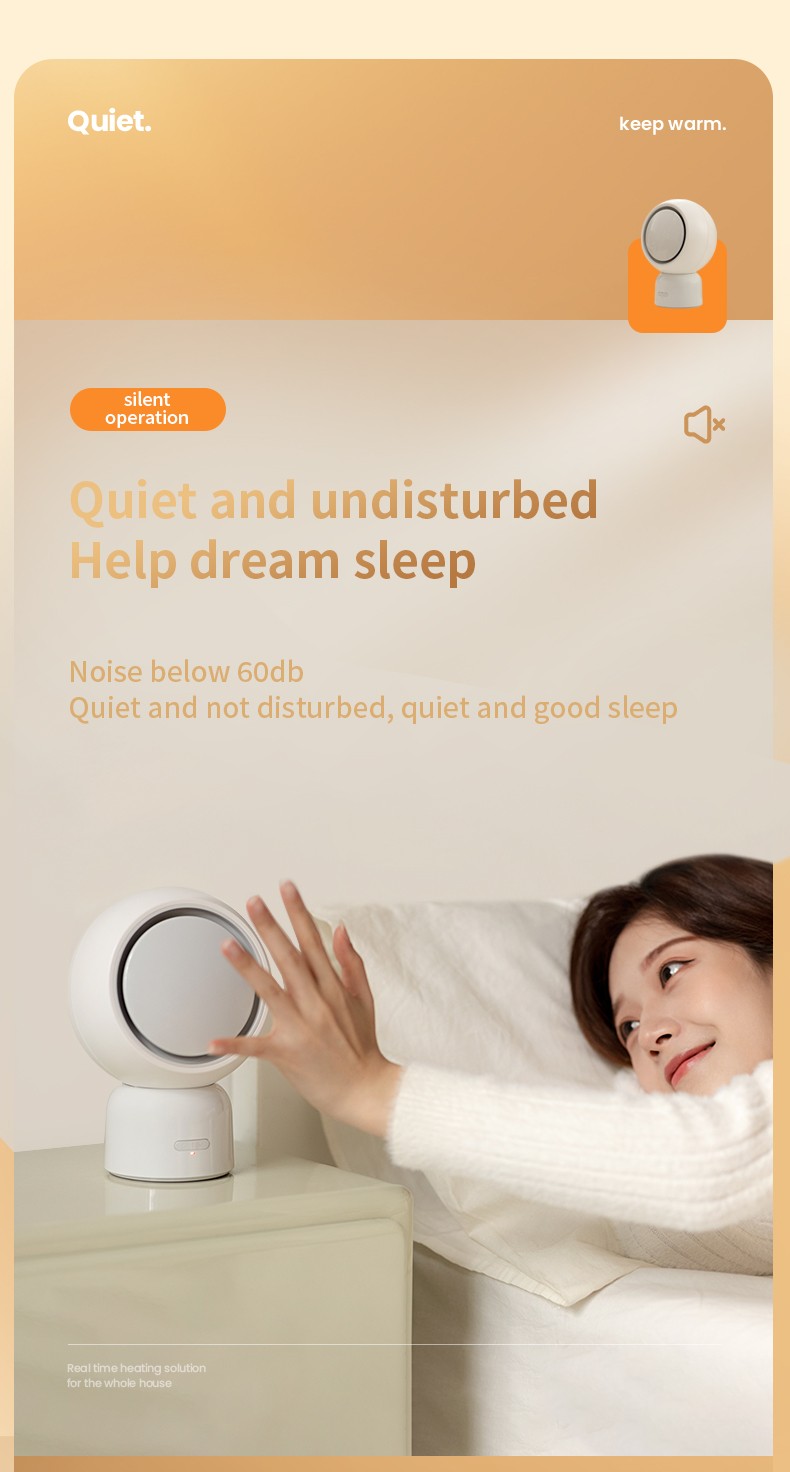 Home Appliances Portable Electrical Space Heater PTC Ceramic Indoor Room Warming Fan Heater Tabletop Cooling and Heating Fan