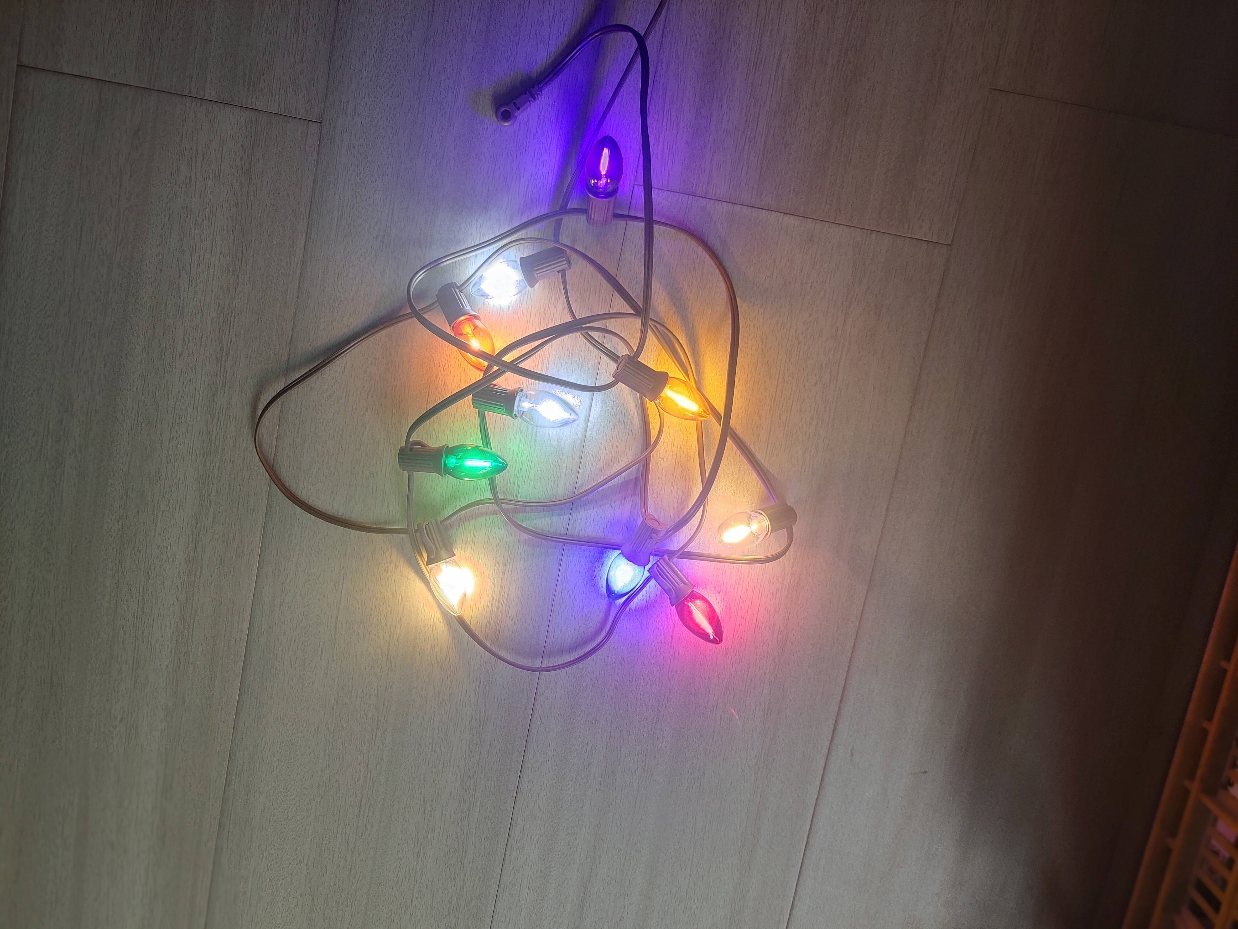 Colorful C7 flame Christmas small LED Lights LED filament Outdoor Bulb hanging party lights