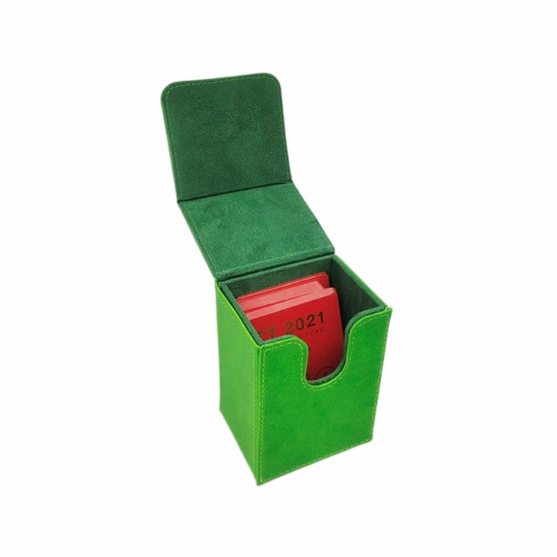 Wholesale custom logo color magnetic PU leather cover playing card box suitable for collecting cards