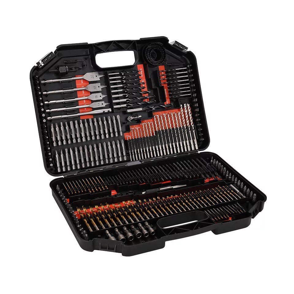 Combination Drill Tool Set with Blow Mould Case Factory High Quality Convenient 246pcs Twist Drill Bit Metal Drilling 100 Sets