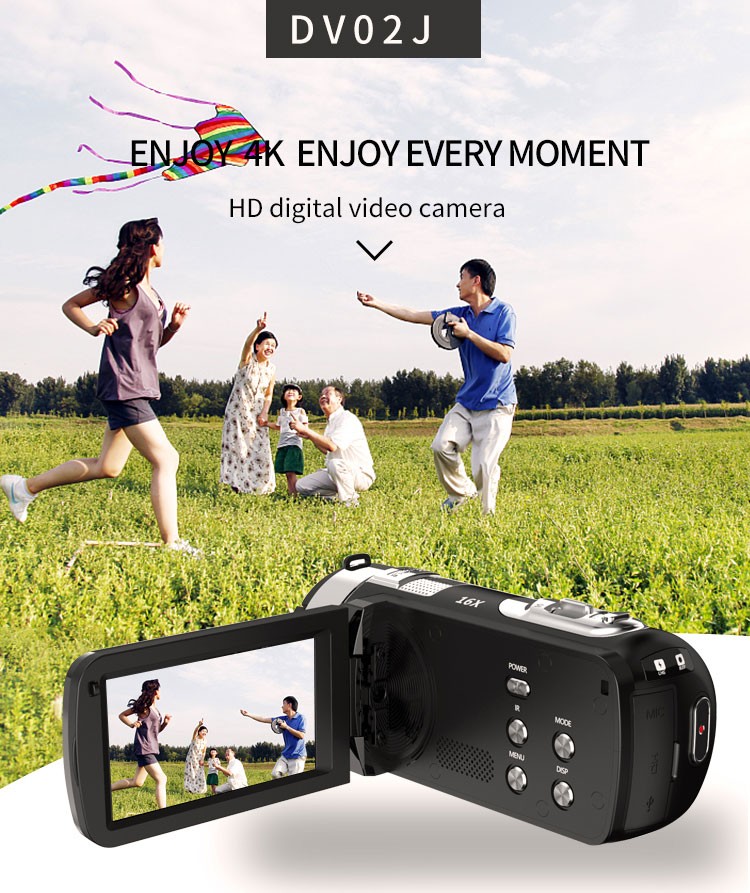 HDKing 3.0" Rotate Screen 4k Digital Camcorder Facial Motion Capture Video Camera