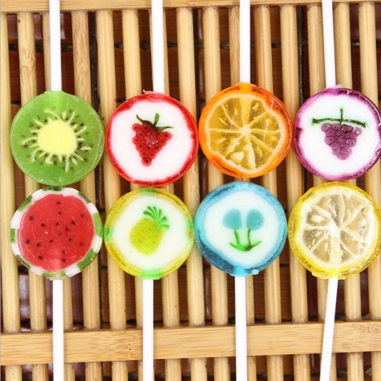 Custom Lollies Fruity Sliced Handmade Lollipop