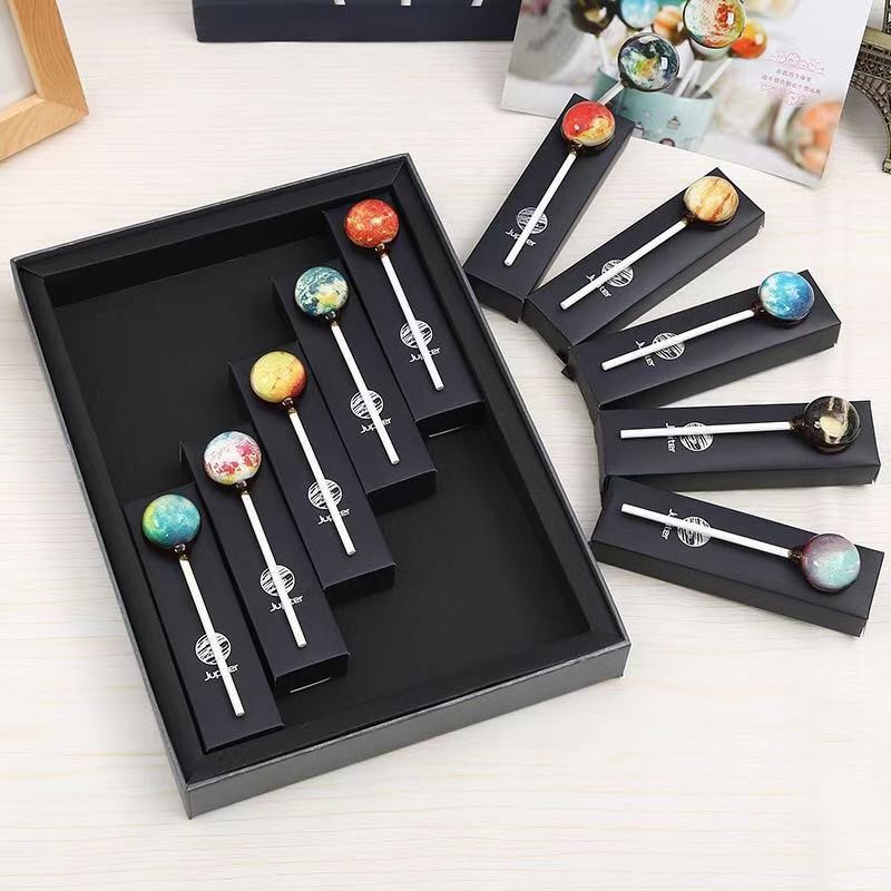 Hard candy lollipop gift box packaging oem custom starry lollipop