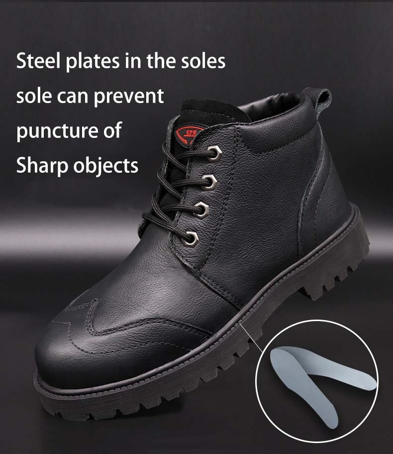 high quality leather safety shoes safety boots functional shoes for man