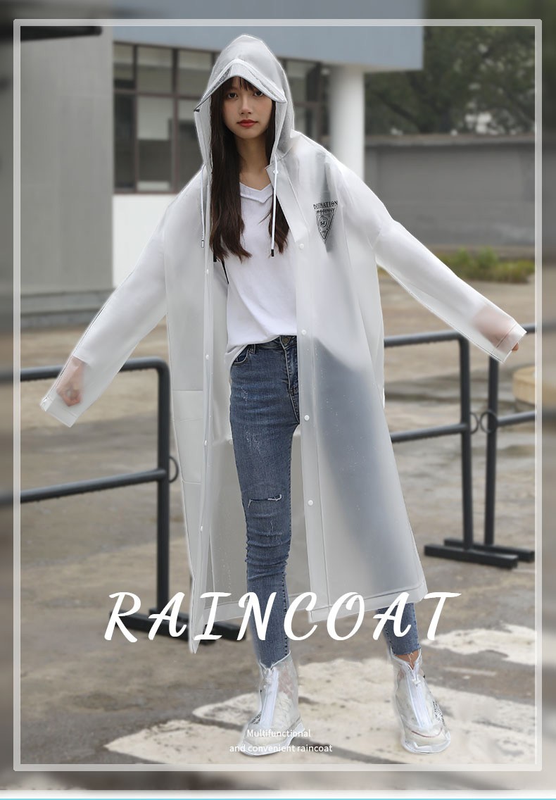 EVA rain poncho cheap custom raincoat with logo women's transparent plastic rain poncho men's waterproof rain poncho