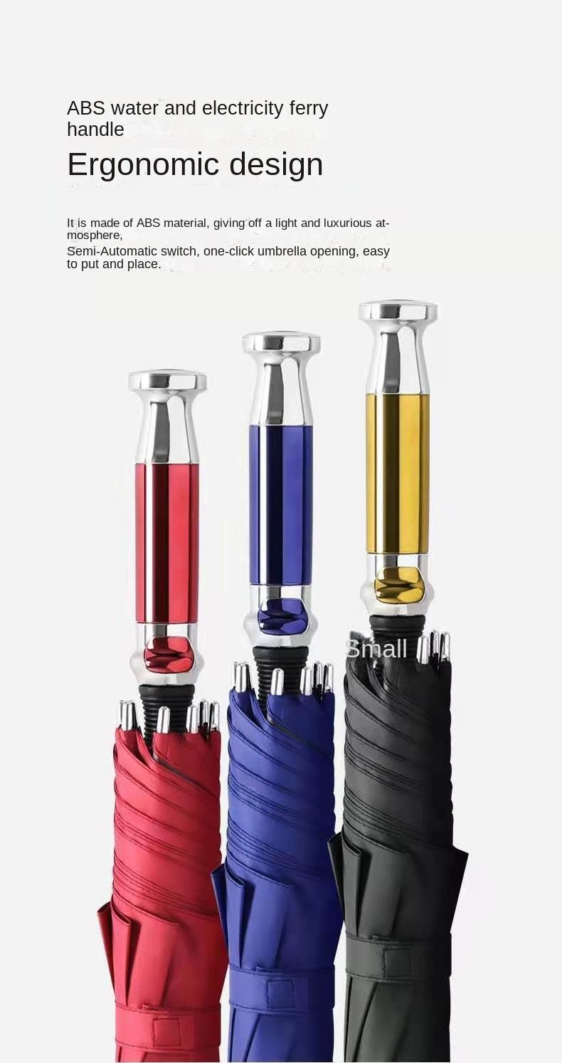 The New Listing automatic Straight golf umbrella double layer Umbrellas Stormproof