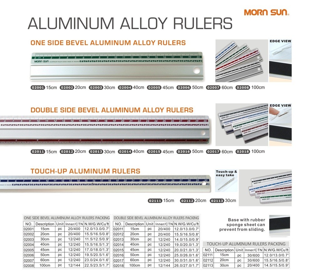 top quality one side bevel scale Custom logo aluminium scale rulers