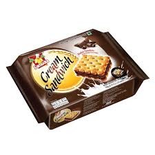 Baked Goods Delicious Halal Samudra Cream Sandwich (Chocolate Flavoured Cream) 152g x 24 box come with strong chocolate taste