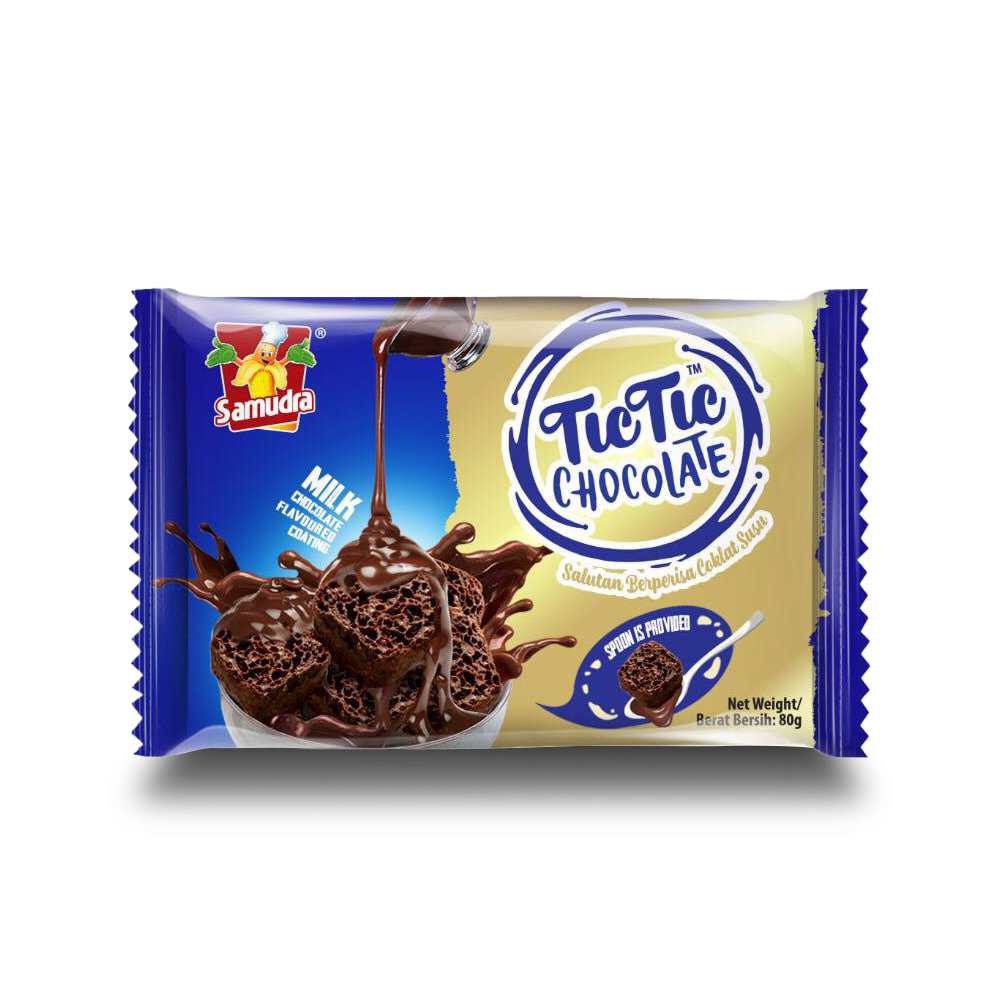 Wholesale healthy food Best selling Baked Goods Delicious Halal Tic Tic Chocolate 80g x 18 packets for snacks