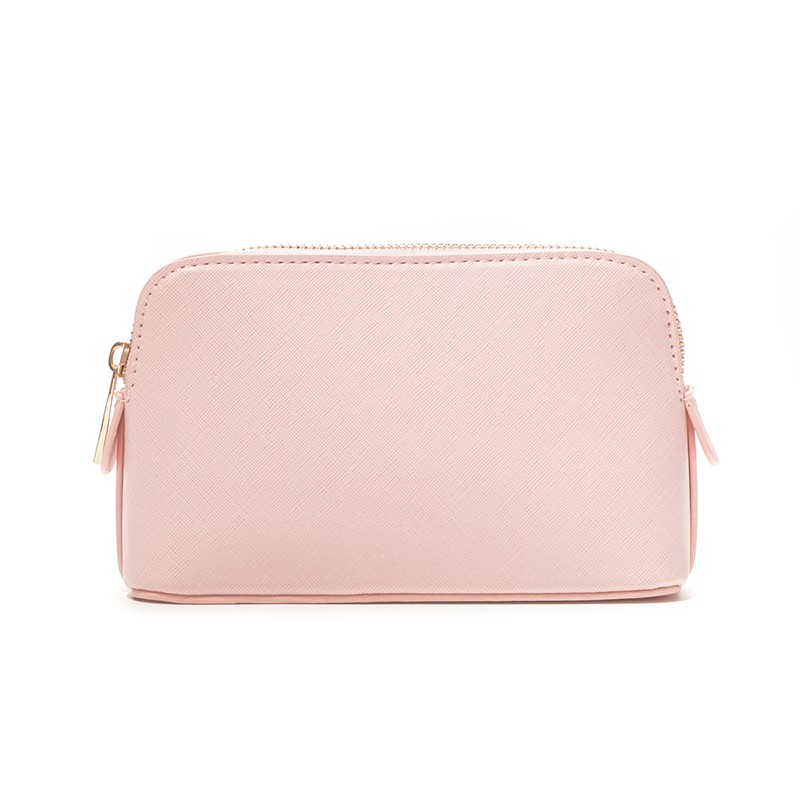 Small size saffiano pu leather personalised bridesmaid gift bag cosmetic bag