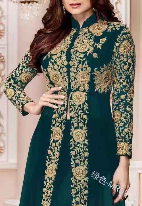 Factory supply wholesale price middle East market women evening dress lace Patchwork dress