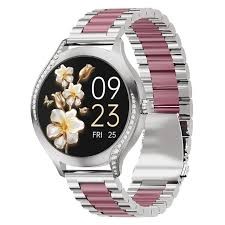 Newest Special Lady watch 36 Artificial zircons curve design Quick reply SMS smart watch female health monitor Voice assistant