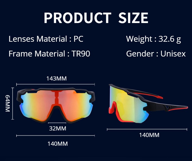 Custom Logo Cycling Polarized Sunglasses Sport Fishing Glass Uv400 Sport Sunglass Tr90