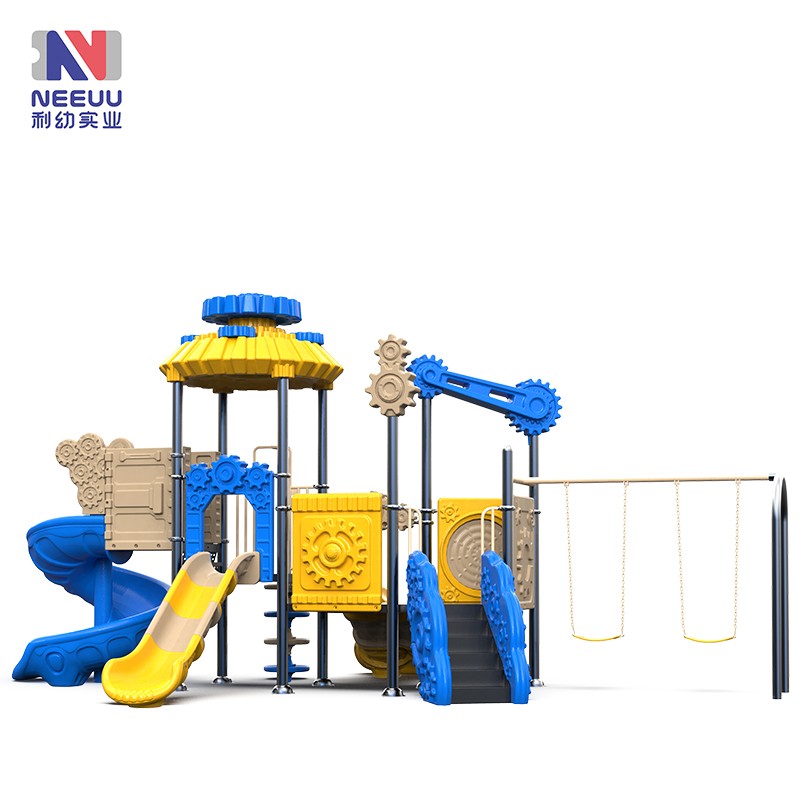Universal Gear Series Kindergarten playground swing amusement plastic slide kids slide swing playground