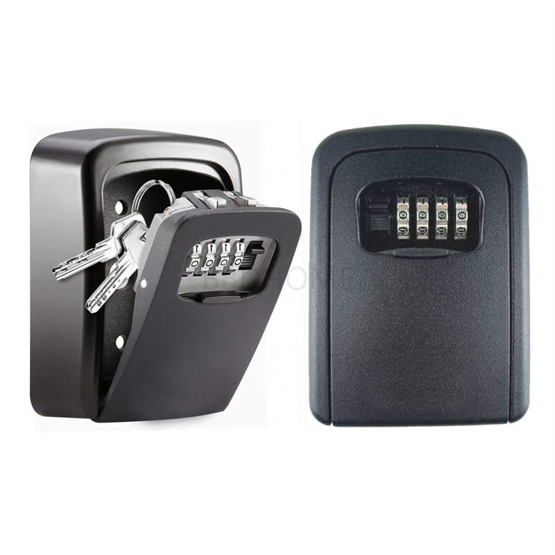 Black Aluminum Security Storage Combi surf Code Sigma Password 4 digit Digital wall mouted Combination key safe Lock Box
