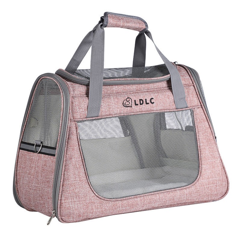 Handheld car large side window with trolley pet bag breathable travel shoulder large folding cat bag