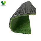 Pp artificial grass in patio playground balcony synthetic turf lawn tiles with wood