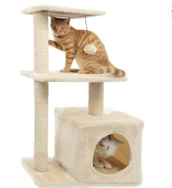 Sustainable Stocked Easy Assemble Durable Cat Furniture High Climbing Condo Cat Tree