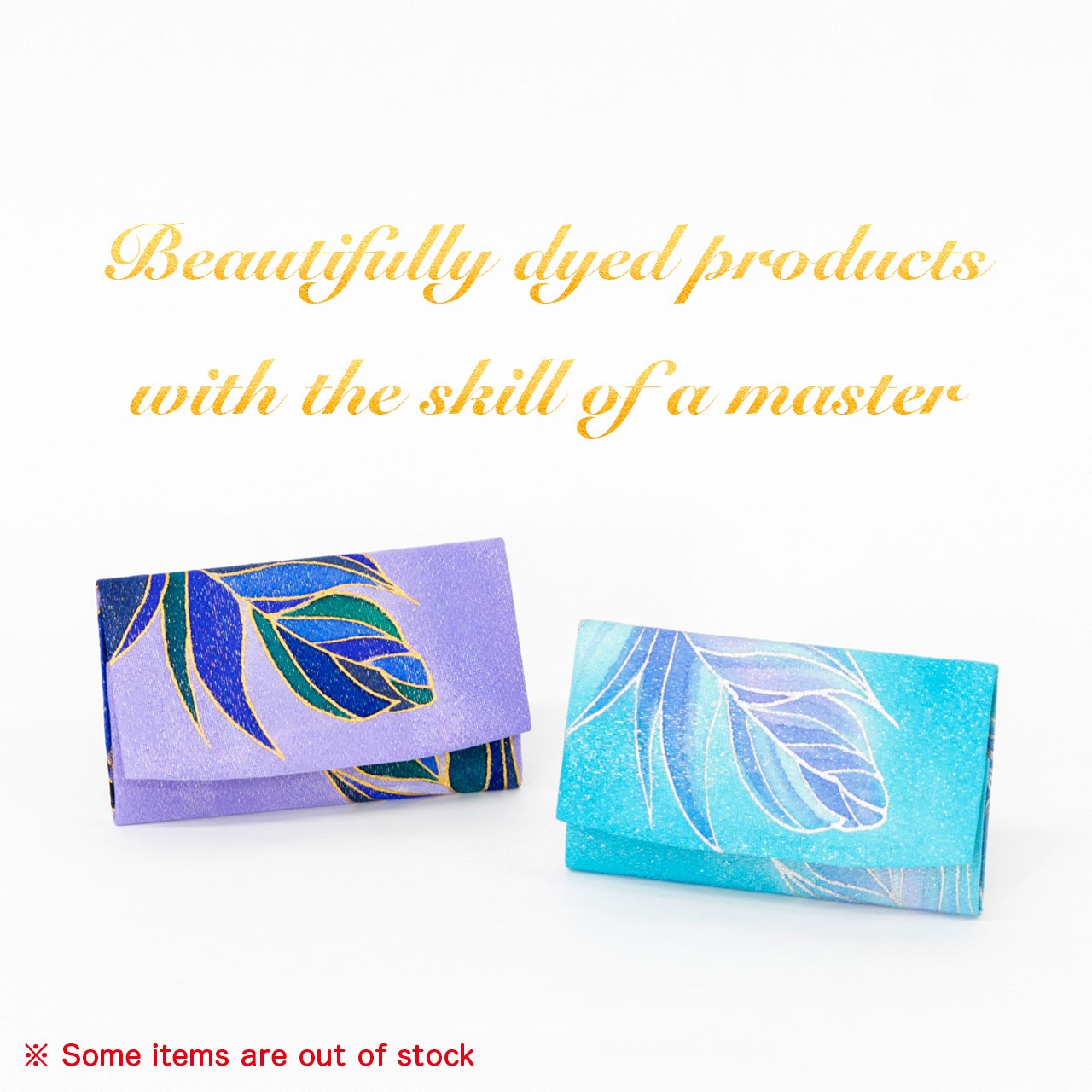 Hand-painted technique customised silk products mens card case wallet