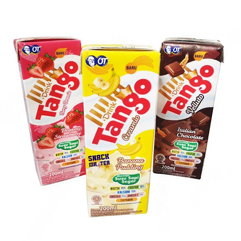 WHOLESALE Dairy Products Flavored Milk Tango Milk 200ml Chocolate Indonesia Products. BEST SALE