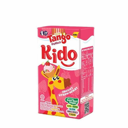 WHOLESALE Dairy Products Milk Tango Kido UHT 115ml Strawberry Banana Choco Indonesia Products. CHEAP