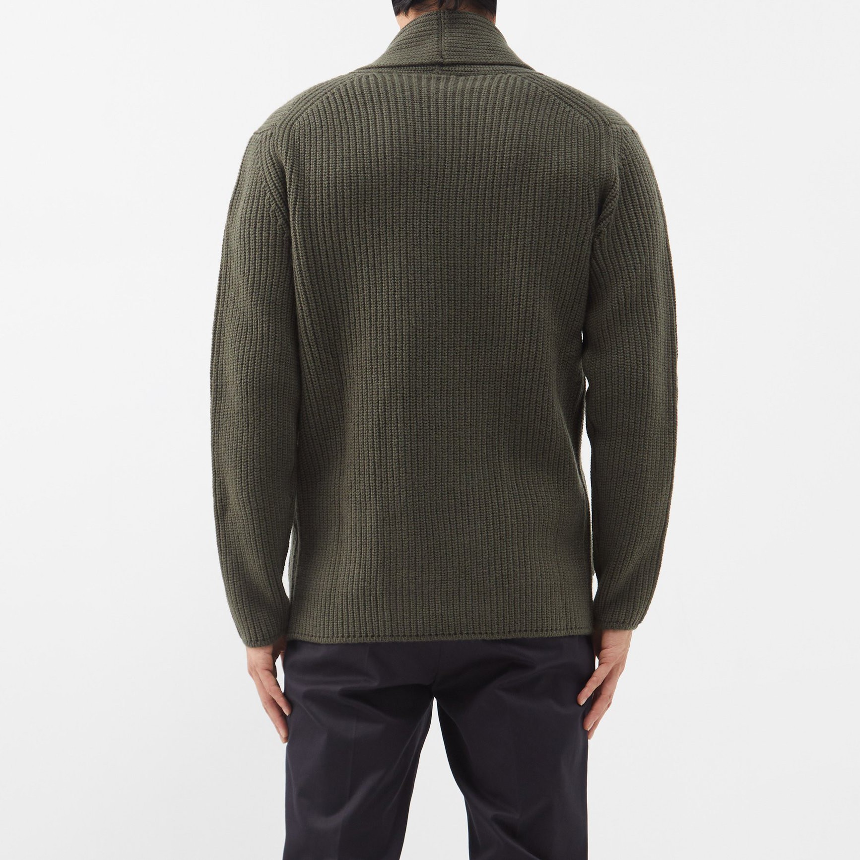 LeBo wholesale custom design men knit winter long sleeve lapel wool blend double breasted cardigan men