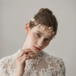 Fashion wreath girl headband princess tiara crown Pearls bride bridesmaid wedding party holiday wedding headdress