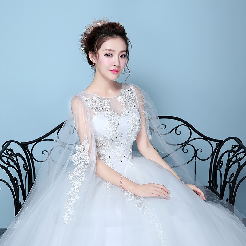 2022 Vestidos De Novia Wedding Apparel Cheap Wedding Dresses with bridal veil lace beading bridal gown