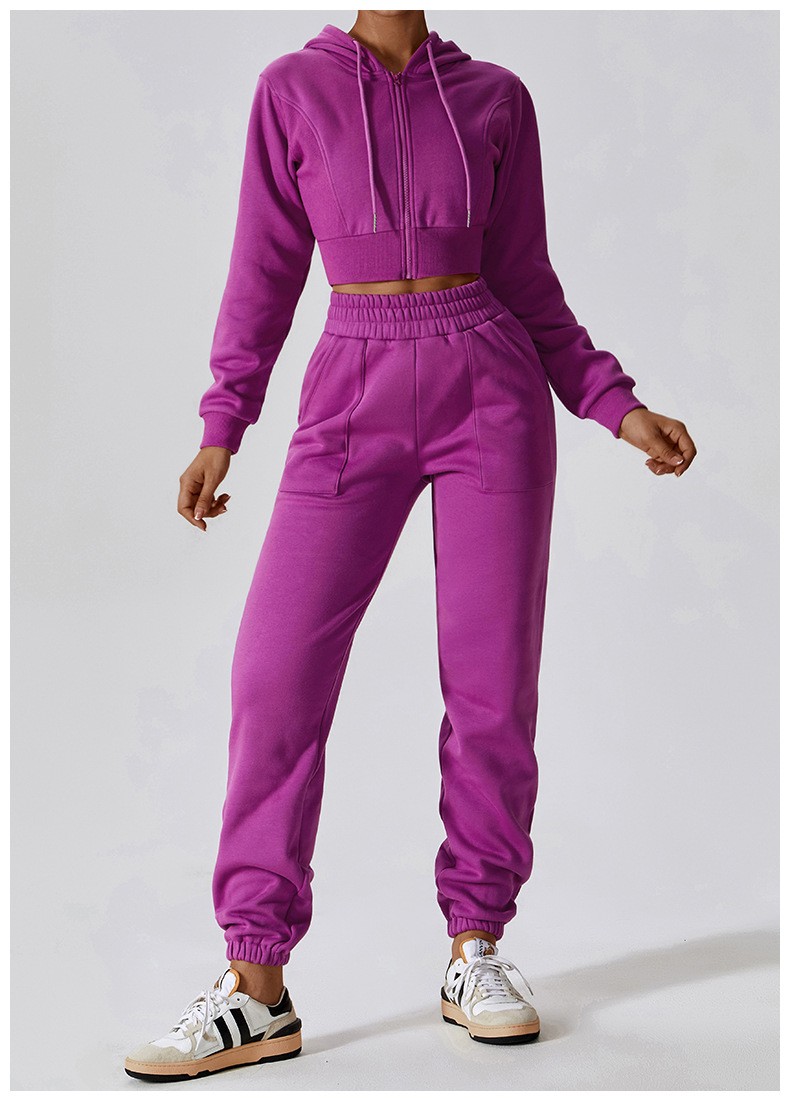 Custom Oversized Gym Sport Sweatshirt Tracksuit Women Stacked Cotton Hoodie And Jogger Set Sweatpants And Hoodie Set