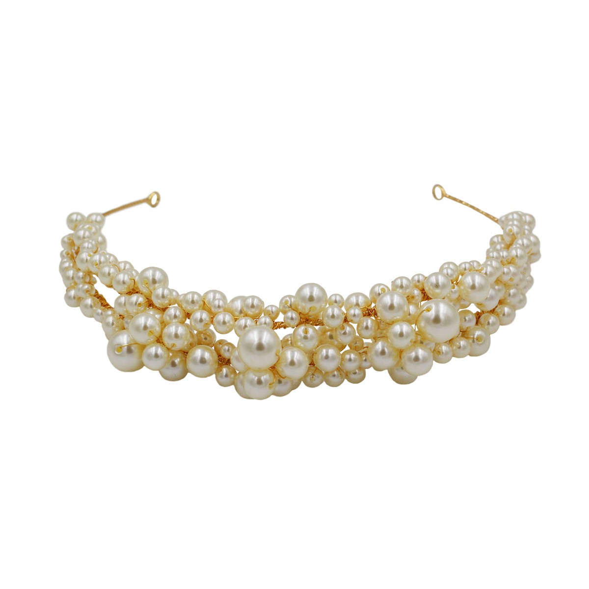 super fairy double strand pearl headband bridal headwear elegant style wedding hair accessories