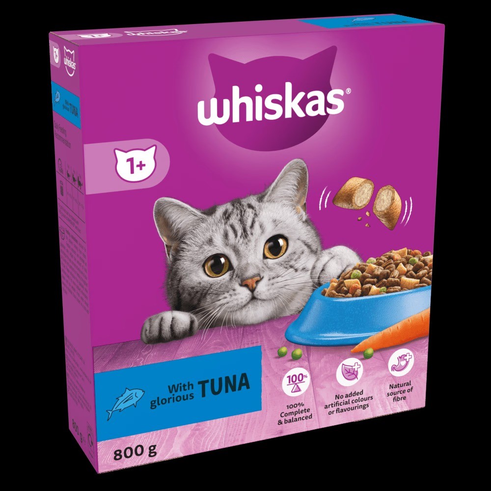 WHISKAS® 1+ Adult with Tuna Dry Cat Food 300g, 800g, 1.9kg, 7kg
