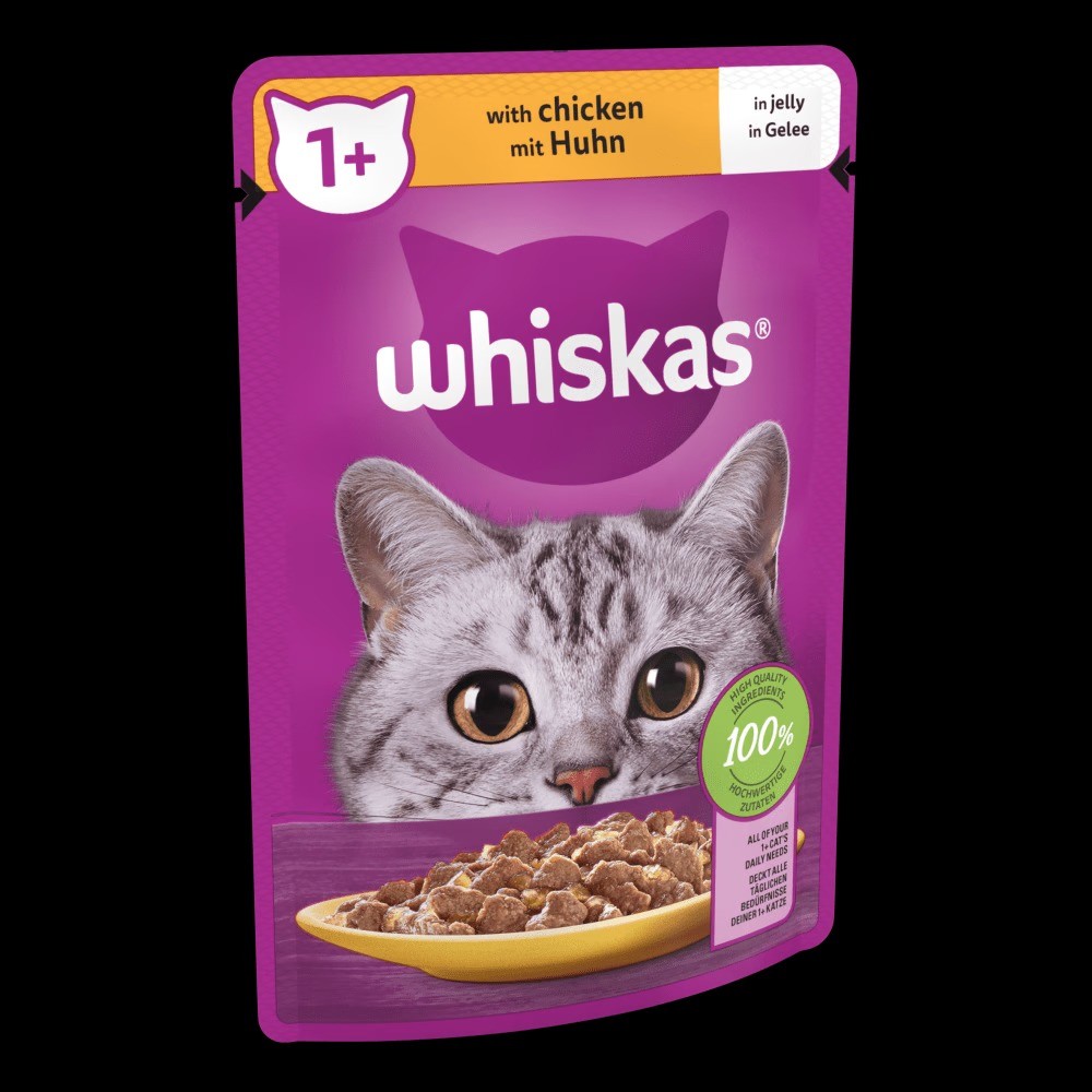 WHISKAS® 1+ Adult with Chicken in Jelly Wet Cat Food Pouch 85g