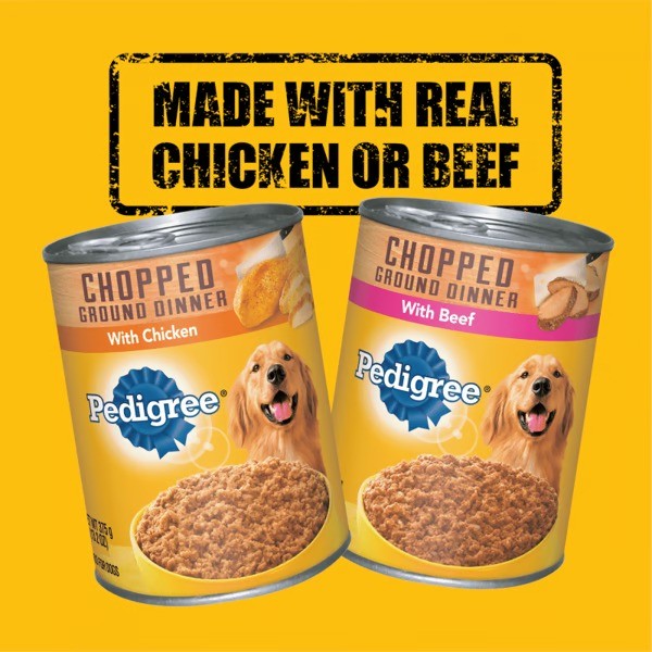 PEDIGREE® Adult CHOPPED GROUND DINNER Canned Soft Wet Dog Food, 4-Flavor Variety Pack