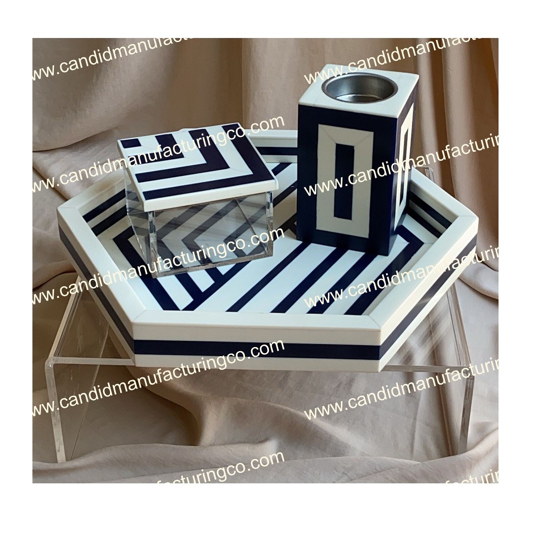 Occasion gifts of Mubkar Mother of Pearl Tray Set With Box and Burner Incense Bakhoor Jewellery Box 2023 Qatar Oman