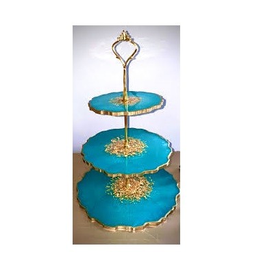 Epoxy Resin Cake Stand Silicone Resin Tray Molds Irregular 3 Tier Casting Mold DIY Craft Home Decoration
