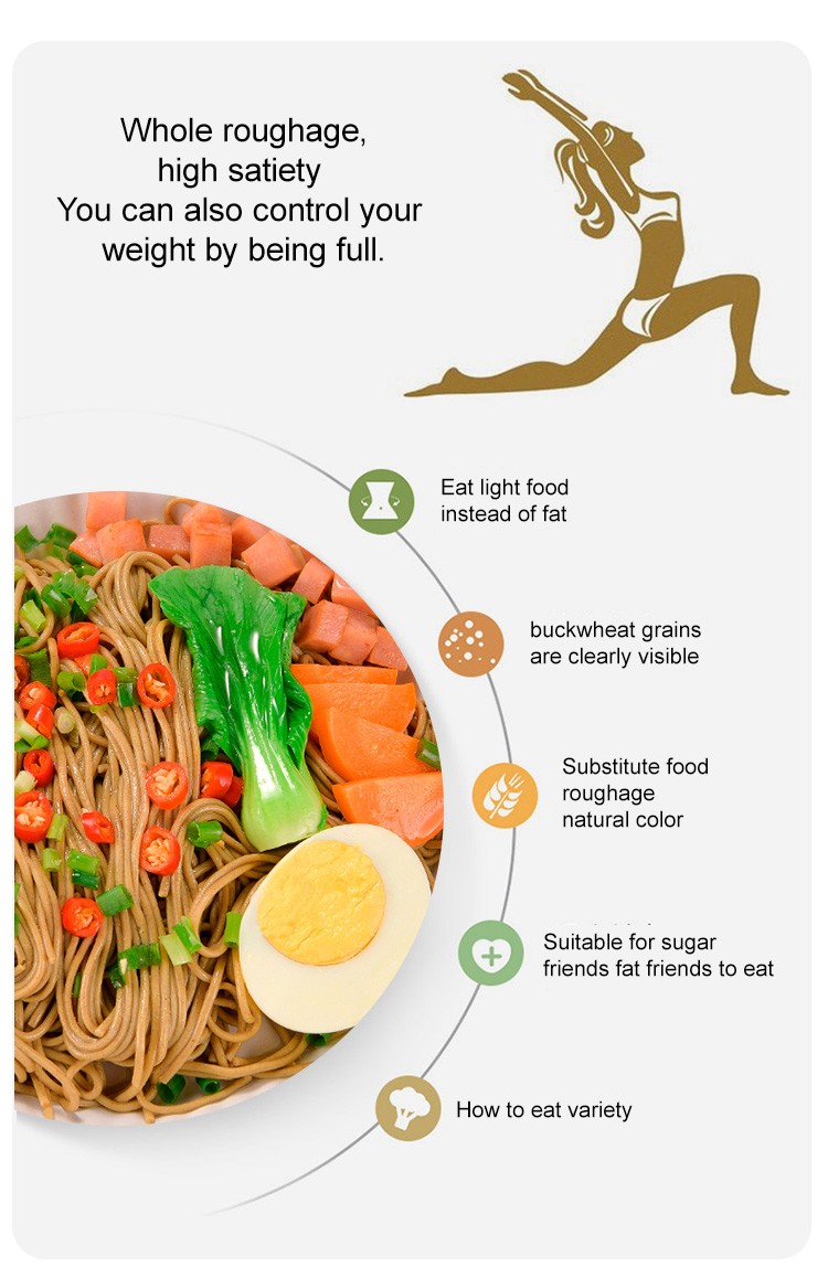 Chinese Tartary Whole Grain Healthy Organic Buckwheat Noodles