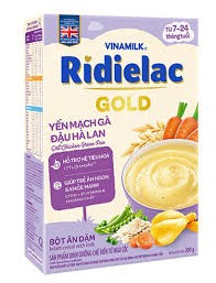 Vinamilk - Ridielac Gold - Infant Cereal - Baby Food - Oat, Chicken & Green Peas flavor - Packing 200g per Tin x 48 boxes