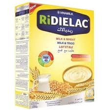 VINAMILK - RIDIELAC Infant Cereal Baby Food - Milk Wheat - 250g x 24 boxes/carton for 6th month babies GMP ISO Halal FSSC 22000