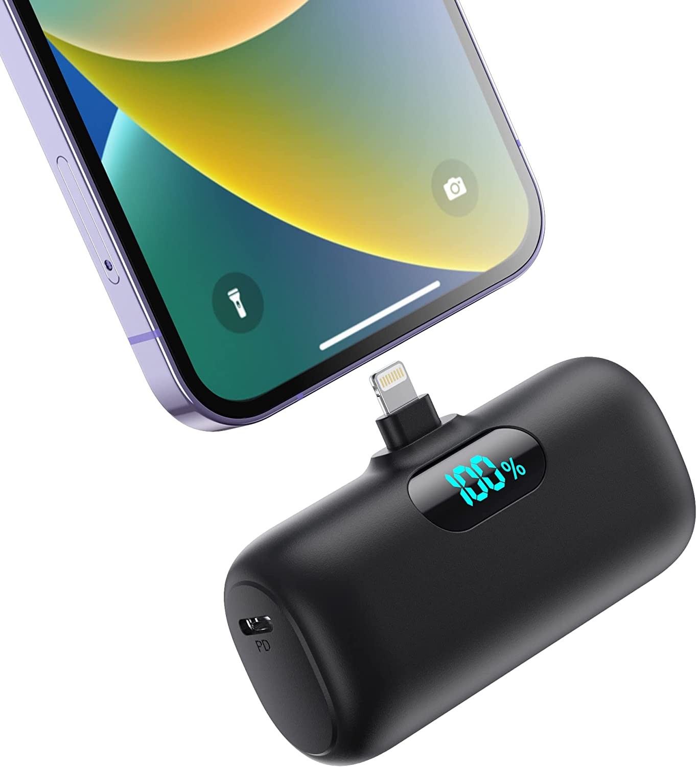 Power Bank 5000mAh KC Battery Mini Phone Holder Socket Pocket Capsule wireless for samsung iphone mobile