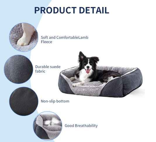 Wholesale customized fluffy calming washable luxury xl xxl heavy duty extra large pet dog bed for large dogs